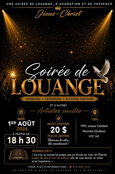 Soirée de Louange | 1995 Av. Charland