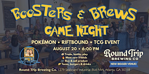 Boosters & Brews: August Edition - Now at Round Trip Brewing Co. | Round Trip Brewing Company