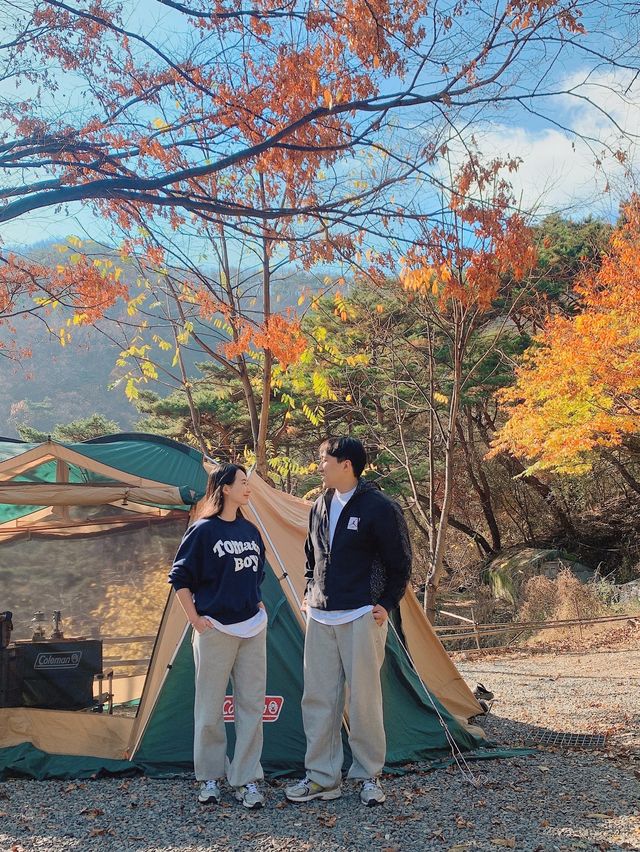 단풍과 산 전망이 아름다운, 밀양 "서당골캠핑장"