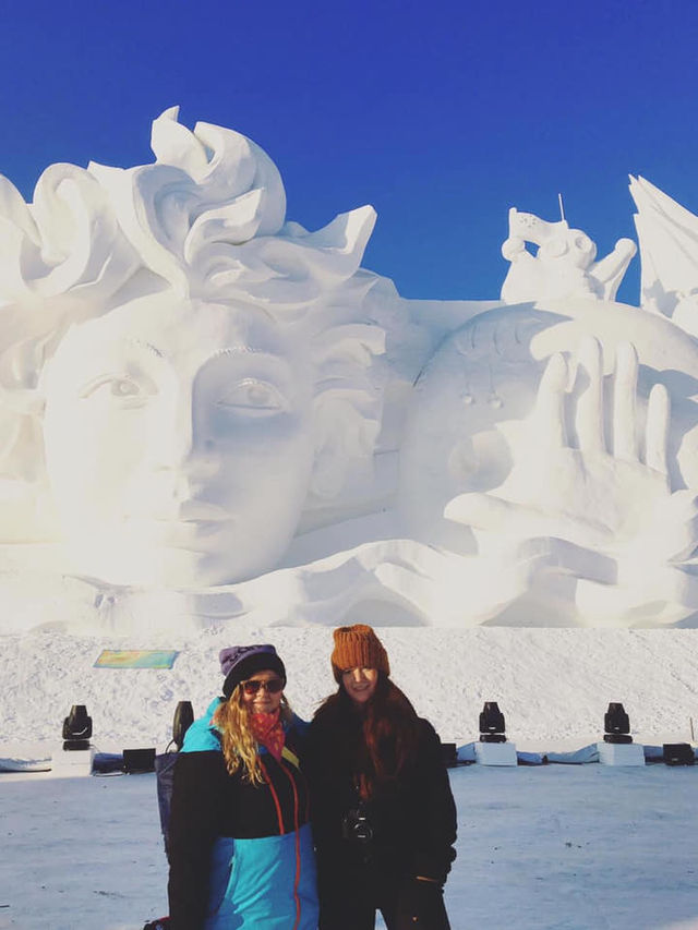 Harbin Snow Sculpture Park, China🇨🇳✈️☃️❄️