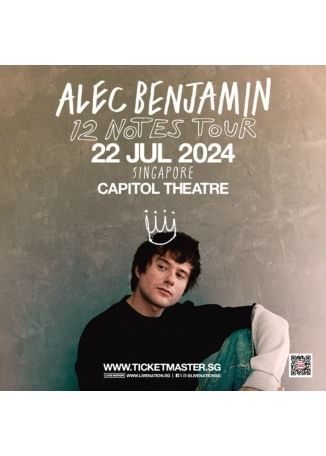 Alec Benjamin演唱會2024新加坡站 | Capitol Theatre