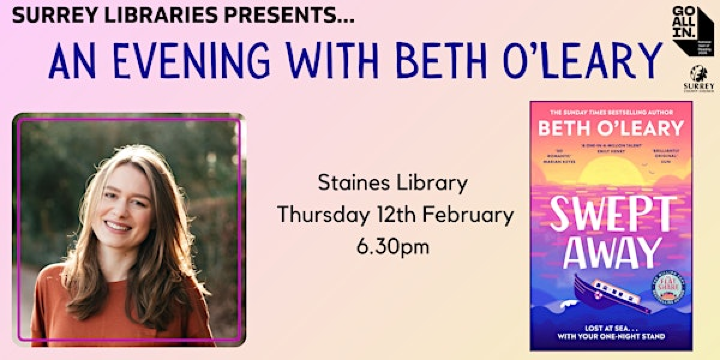 An Evening with Beth O'Leary | Staines Library Hub and room hire