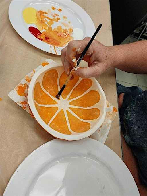 Decorative Fruit Bowl with Air Dry Clay,   Class for Adults and Teens | Expressive Brush Art Studio