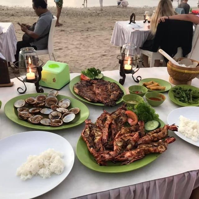 Seafood on the beach 
