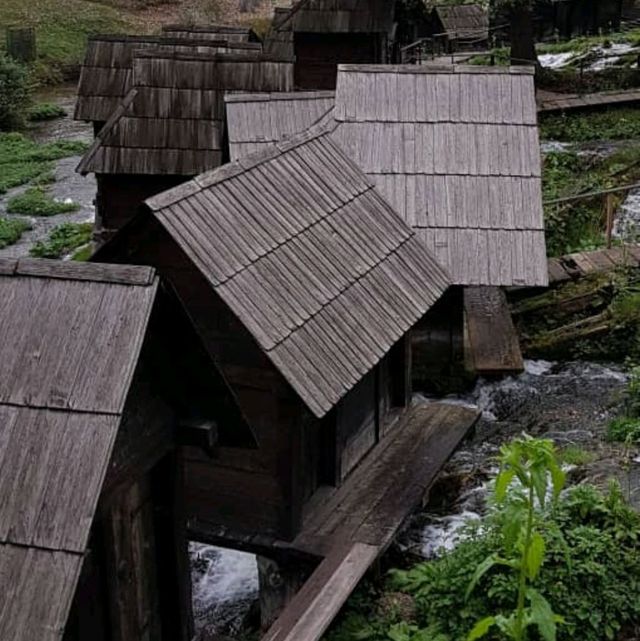 Small wooden unique watermill in the world!