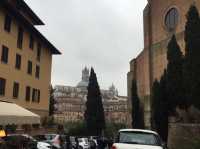 Walking in the Historic center of Siena 