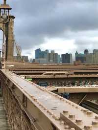 Beautiful Brooklyn bridge on the East River