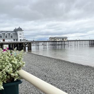 Charming coastal beach pier