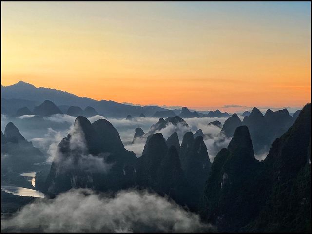Sunrise at Yangshuo Mountain Retreat 