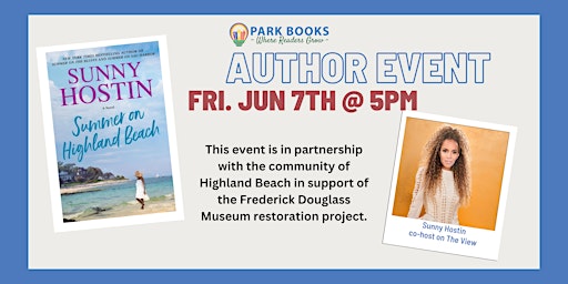 Author Event: SUNNY HOSTIN, cohost of THE VIEW | Park Books Place: Community Space