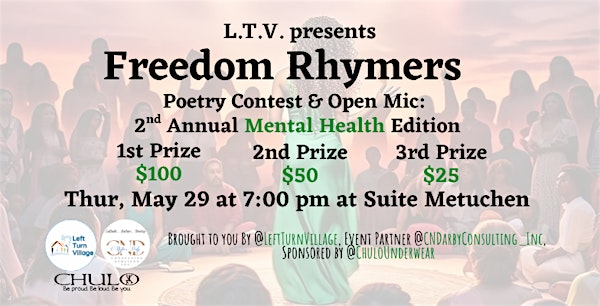 Freedom Rhymers Mental Health Poetry Contest and Open Mic Event | Suite Metuchen