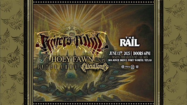 Rivers of Nihil, Holy Fawn,  Inter Arma, Glacial Tomb and more at The Rail! | The Rail