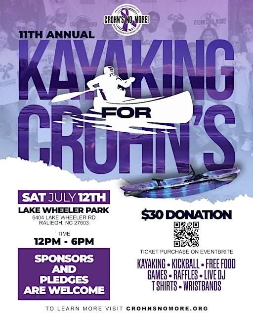 Kayaking 4 Crohn's | Lake Wheeler Park