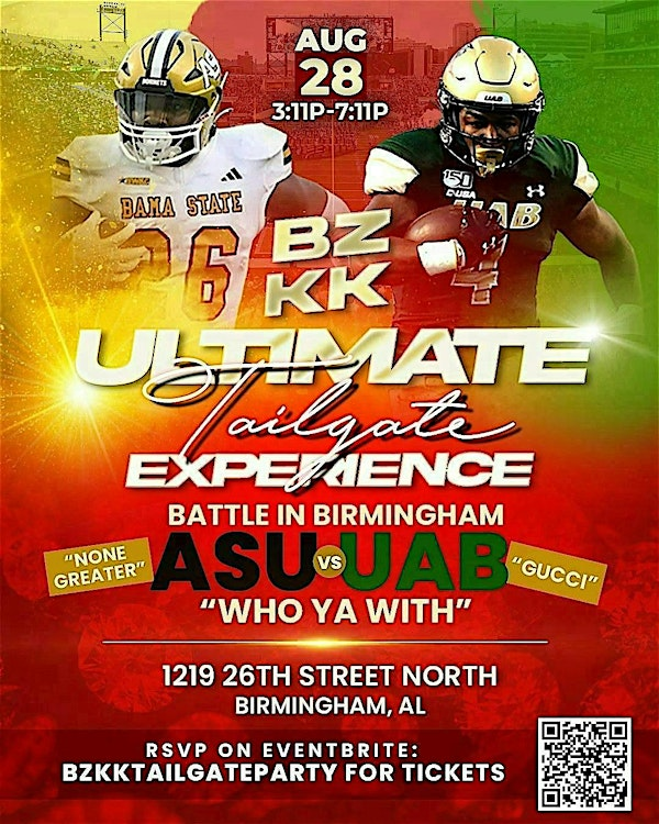BZ/KK Alabama State vs. UAB Tailgate Party | 1219 26th St N