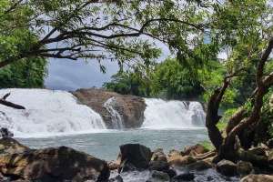 The View of Aur Molly Waterfall of Koh Kong