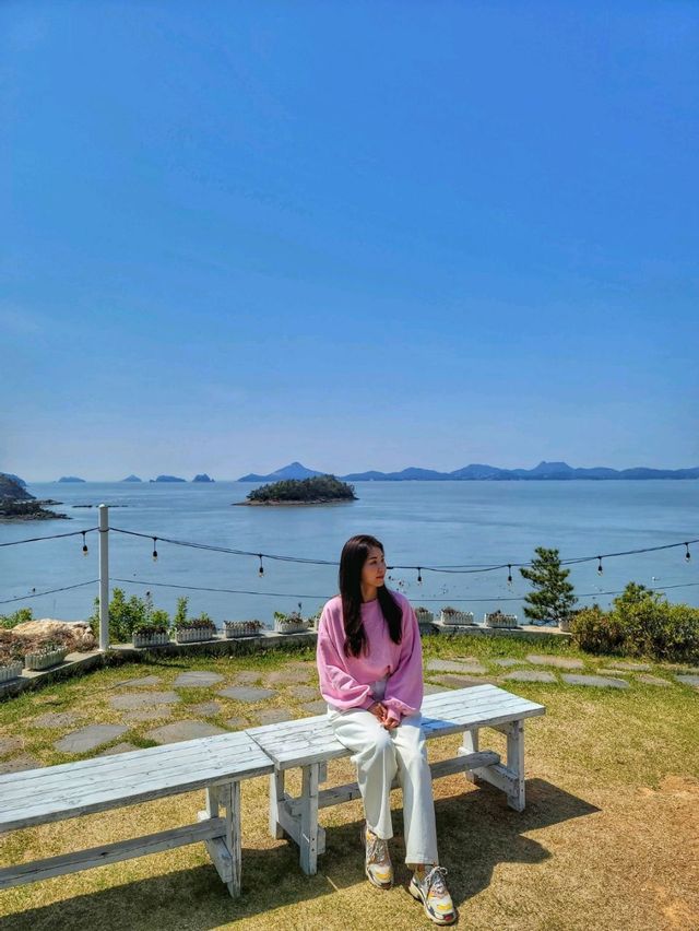 진도의 아름다운 세방낙조 오션뷰 카페 해비치
