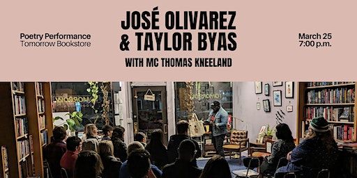 Poets at Tomorrow: José Olivarez & Taylor Byas | Tomorrow Bookstore