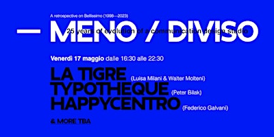 — MENO / DIVISO Talk (Part 1) con La Tigre, Typotheque e Happycentro | DORADO