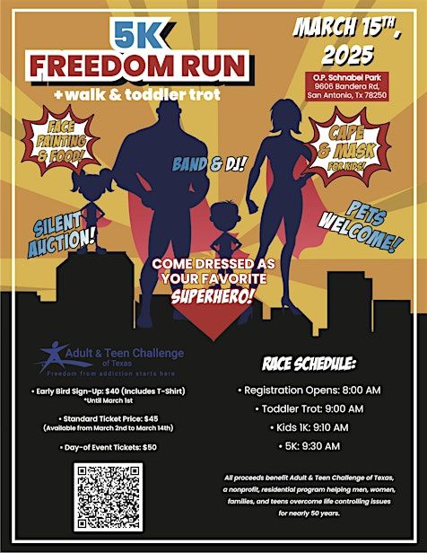 Annual 5K Freedom Run | 9606 Bandera Rd