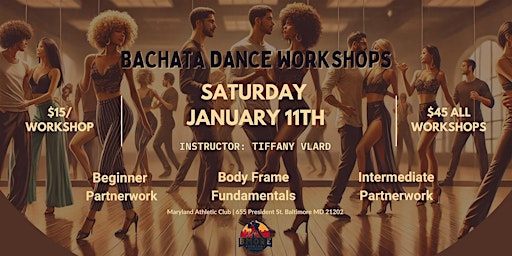 Bachata Dance Workshops Saturday | All Levels | Maryland Athletic Club