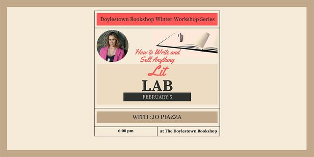 Lit Lab: Winter Workshop Series with Jo Piazza | The Doylestown Bookshop