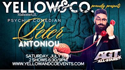 Yellow and Co. presents Psychic Comedian Peter Antoniou | 1830 Patton Dr