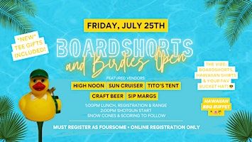 2025 Boardshorts & Birdies Open Golf Tournament at Oxford Greens | 99 Country Club Dr