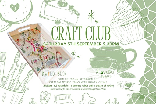 Craft Club - Broken China Mosaic Trays | Lovelies Delights Boutique Eatery
