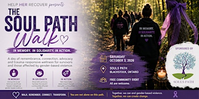 The Soul Path Walk - Every step counts toward ending gender-based violence. | Souls Path Retreats
