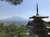 🇯🇵名信片上的風景 — 在新倉山浅間公園看紅塔富士山美景