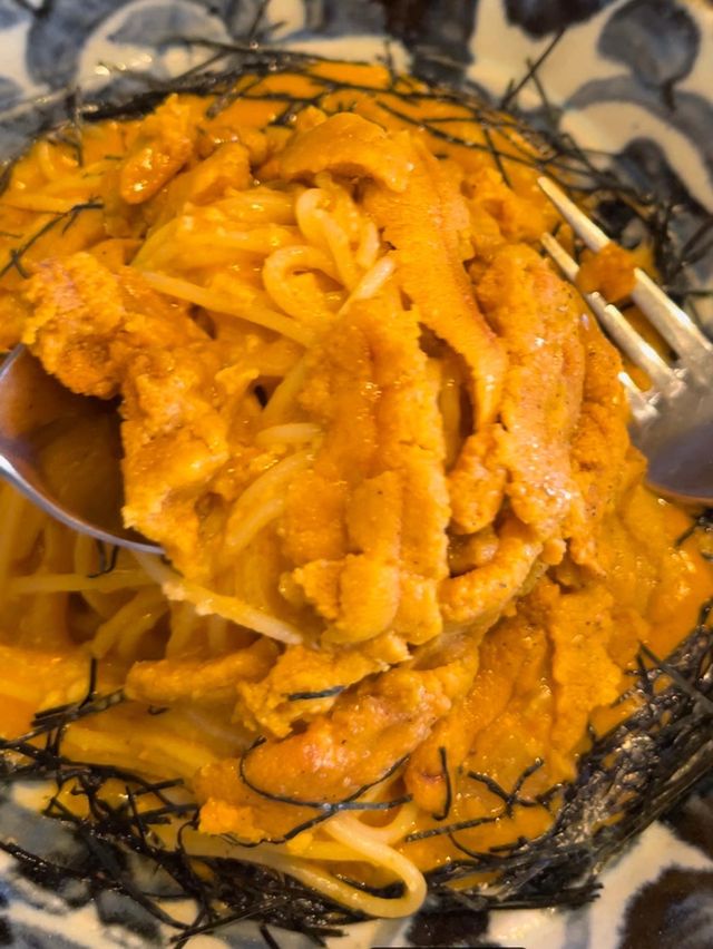 【福岡グルメ】盛られすぎてるウニパスタが絶品🥹❤️❤️