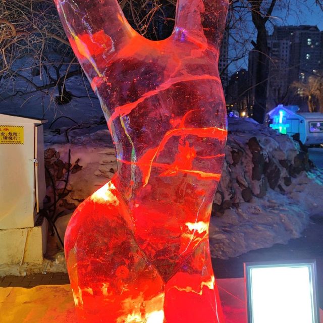 Ice sculptures at Zhongshan Park, Harbin