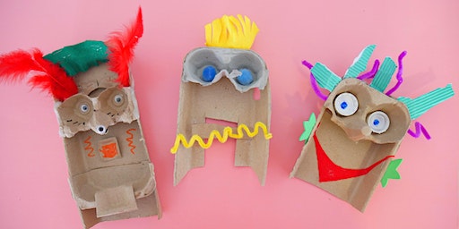 EGG CARTON FACES (sculpture) for 5 - 8 year olds | Wollongong Art Gallery