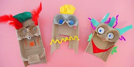 EGG CARTON FACES (sculpture) for 5 - 8 year olds | Wollongong Art Gallery