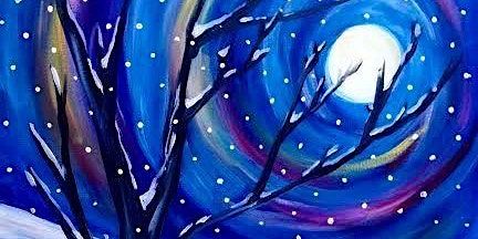 In-studio Paint Night – Winter Tree in the Moonlight | Fresh Paint Studio + Cafe Toronto