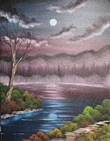 2nd class- Paint like Bob Ross at the Studio- Spooky Nights | Canvas & Cabernet