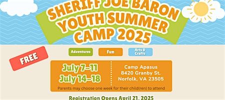 Sheriff Joe Baron Youth Summer Camp (Week 1 is full) | Girl Scout Camp Apasus