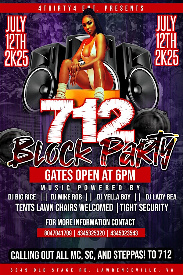 712 BLOCK PARTY | 5249 Old Stage Rd