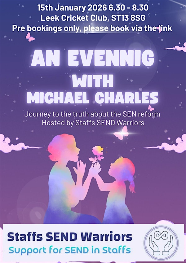 An evening with Michael Charles - Journey to the truth about the SEN reform | Leek Cricket Club