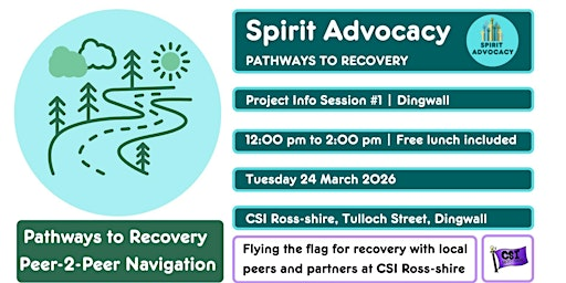 Pathways to Recovery | Project Info Session #1 | Dingwall | Community Support and Information, Ross-Shire