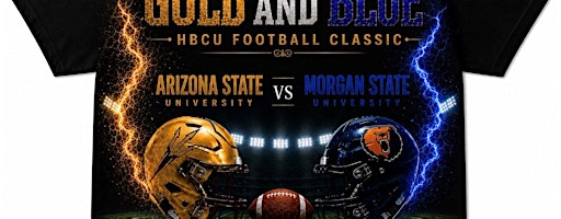 Gold and Blue HBCU Football Classic T-Shirt | Mountain America Stadium