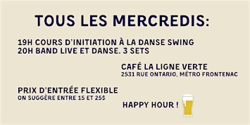 SWING DANCE LIVE BAND at Mercredis Swing! | Café La Ligne Verte