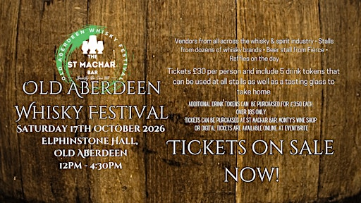 Old Aberdeen Whisky Festival 2026 | Elphinstone Hall