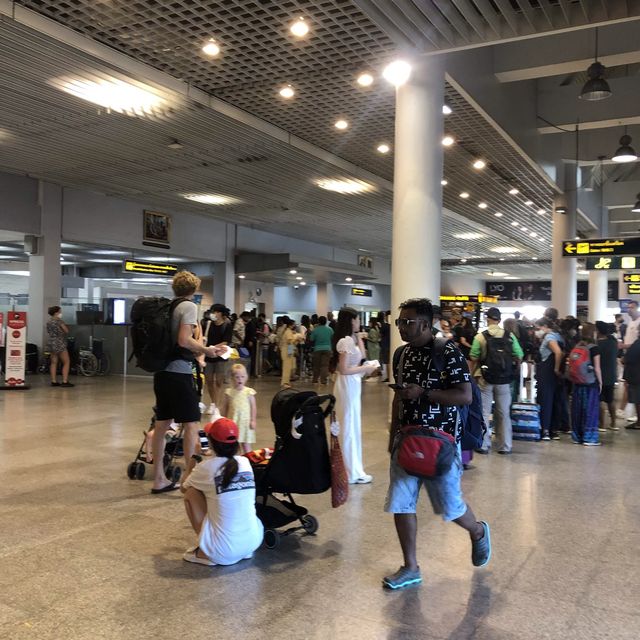 cozy airport with coffee shops 