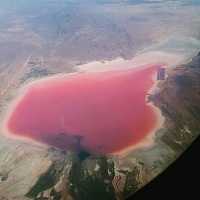 The pink lake of Iran or mars?
