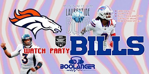Buffalo Bills vs Broncos MNF Watch Party at Laurentide Beer Company | Laurentide Beer Company, Maiden Lane, Penn Yan, NY, USA