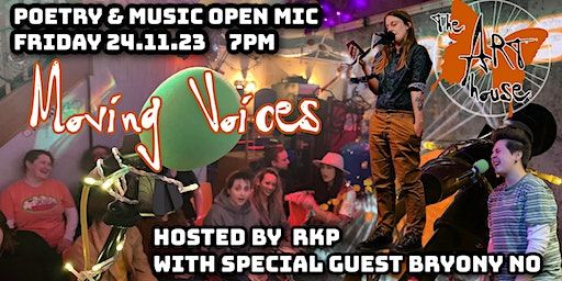 Moving Voices open mic November 2023 with special guest Bryony No | The Art House Southampton CIC