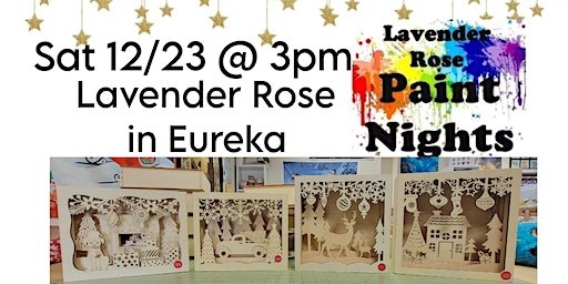Wooden Light Box Paint Class at Lavender Rose in Eureka | Lavender Rose Paint Nights