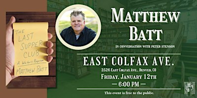 Matthew Batt with Peter Stenson Live at Tattered Cover Colfax | Tattered Cover Colfax Ave