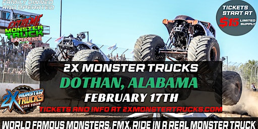 2X Monster Trucks Live Dothan, AL | Dothan Motor Speedway